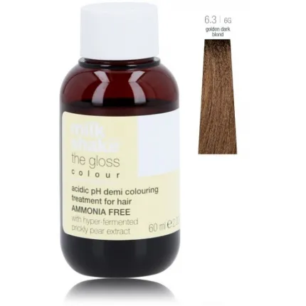 Фарба кисла деміперманентна Milk Shake The Gloss Colour 60 мл, Об'єм: 60 мл, Колір фарби: 6.3/6G Golden Dark Blond