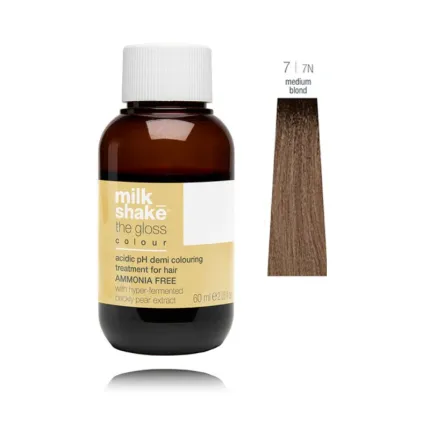Краска кислая демиперманентная Milk Shake The Gloss Colour 60 мл, Обьем: 60 мл, Цвет: 7/7N Medium Blond