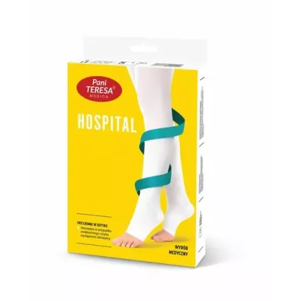 Протиемболічні компресійні панчохи Pani Teresa Hospital PT 0404, Розмір: L, Колір компресійного виробу: Білий, зображення 3