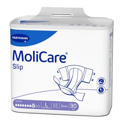 Підгузники для дорослих MoliCare Slip Super Plus 8 крапель L 30 шт, Розмір підгузників: L, Кількість крапель: 8