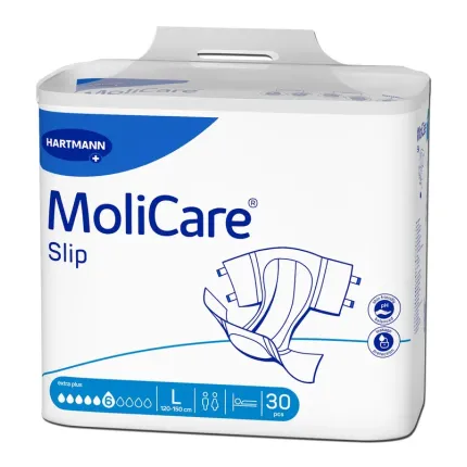 Підгузники для дорослих MoliCare Slip extra plus 6 крапель L 30 шт, Розмір підгузників: L, Кількість крапель: 6