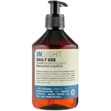 Шампунь энергетический для ежедневного применения Insight Energizing Shampoo, стеклянная бутылка, 350 ml, Обьем: 350 мл, изображение 2