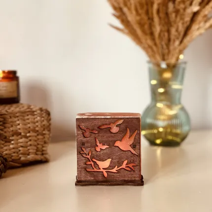 Соляна лампа "Птахи" 1 кг (10*10*15 см)