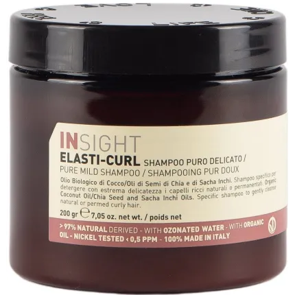 Шампунь мягкий для вьющихся волос Insight Elasti-Curl Pure Mild Shampoo 200 г, Вес: 200 г