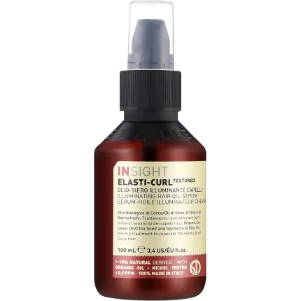 Сыворотка для питания вьющихся волос Insight Elasti-Curl Textured Illuminating Hair Oil-Serum 100 мл