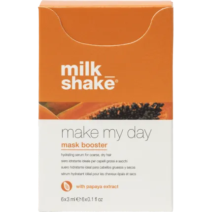 Сироватка зволожуюча з екстрактом папайї Milk Shake Make My Day Mask Booster Papaya 3мл №6 для жорсткого та сухого волосся
