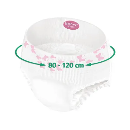 Труси поглинаючі для жінок MoliCare® Premium lady pants 5 крапель M 8 шт/уп, Розмір підгузників: M, Кількість крапель: 5, зображення 3