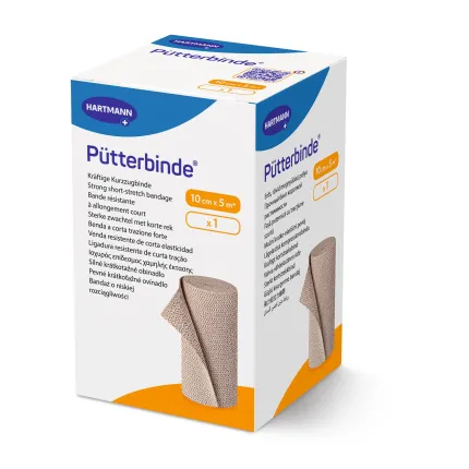 Бінт еластичний середньої розтяжності Putterbinde 10см х 5м, Розмір бинта: 10 см х 5 м
