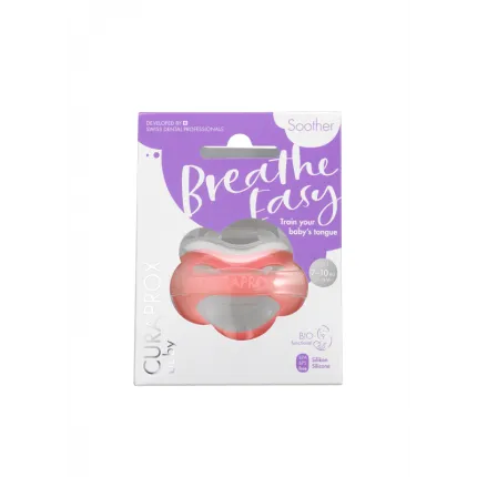 Пустушка Curaprox Babysoother pink / 1 Коралового кольору, (7-18 місяців) 1 шт, Вік дитини: 7-18 місяців, Колір: Кораловий