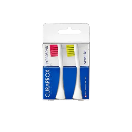 Насадки Sensitive для звукової щітки Curaprox Hydrosonic Ortho (2шт) magenta/green, Колір: magenta/green