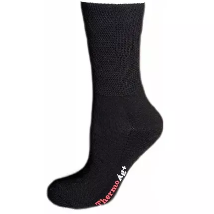 Діабетичні медичні шкарпетки утеплені із сріблом FootMate Medical Thermo AG +, Тип шкарпеток: Високі, Розмір шкарпеток: 45/46, Колір шкарпеток: Чорний