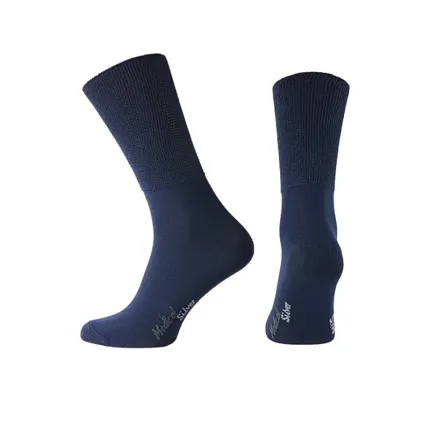 Діабетичні медичні шкарпетки зі сріблом FootMate Medical Silver, Тип шкарпеток: Високі, Розмір шкарпеток: 39/41, Колір шкарпеток: Темно Синій