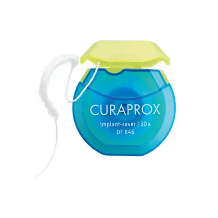 Нитка межзубная для ухода за имплантами Curaprox DF 846 "Implant-saver" 30 м, изображение 2