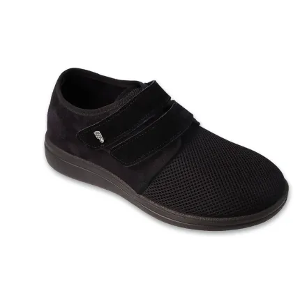 Напівчеревики чоловічі діабетичні для проблемних ніг Dr Orto System 074M004 чорні, Колір: Чорний, Розмір чоловічого взуття: 45