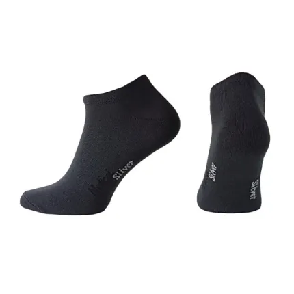 Диабетические медицинские носки с серебром FootMate Medical Silver низкие, Тин носков: Низкие, Размер носков: 45/46, Цвет носков: Черный