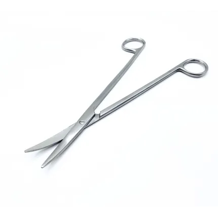 Ножиці для розтину м'яких тканин, зігнуті, гострокінцеві. Довжина 18 см