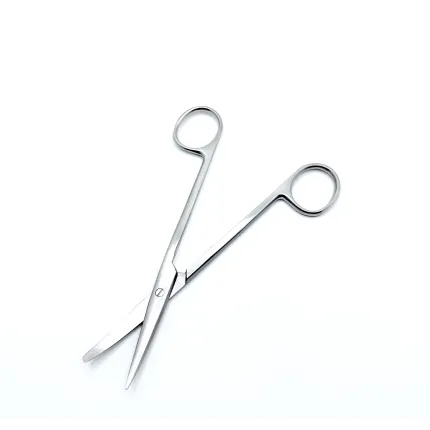 Ножиці для розтину м'яких тканин зігнуті, з одним гострим кінцем. Довжина 18 см