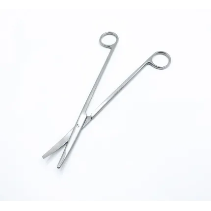 Ножиці для розтину м'яких тканин, зігнуті, тупокінцеві. Довжина 20 см