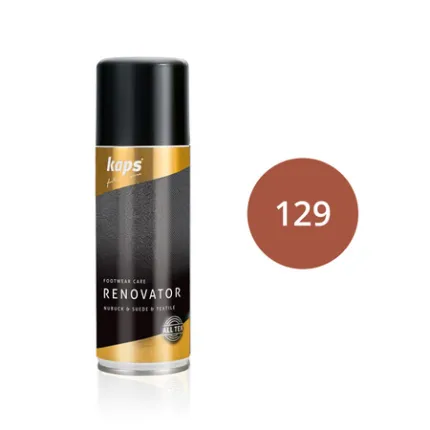 Спрей фарба для замші і нубуку Kaps Renovator 200 ml, Колір: 129 Світло коричневий