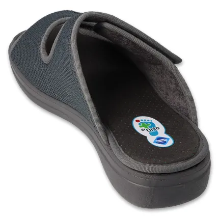 Тапочки чоловічі діабетичні для проблемних ніг Dr Orto System 083M002 сірі, Колір: Сірий, Розмір чоловічого взуття: 44, зображення 3