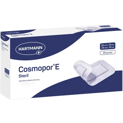 Cosmopor® E 20см x 10см Пов'язка пластирна стерильна 1шт, Розмір пластиру: 20 см х 10 см
