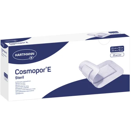 Cosmopor E sterile 25см x 10см Пов'язка пластирна стерильна  1шт, Розмір пластиру: 25 см х 10 см