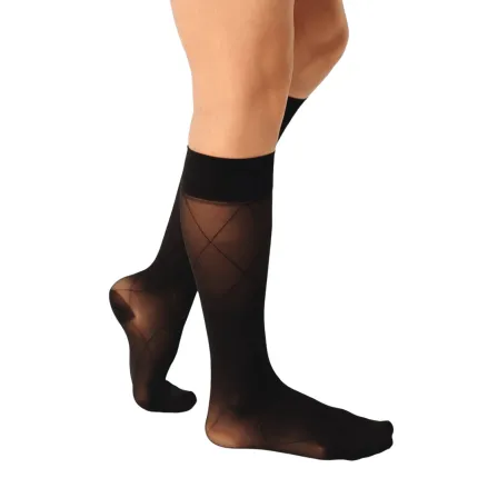 Гольфы компрессионные медицинские 2 класс стандартные Veinax Fantaisie, Размер: 3, Цвет компрессионного изделия: Черный, Длина: Стандартныe