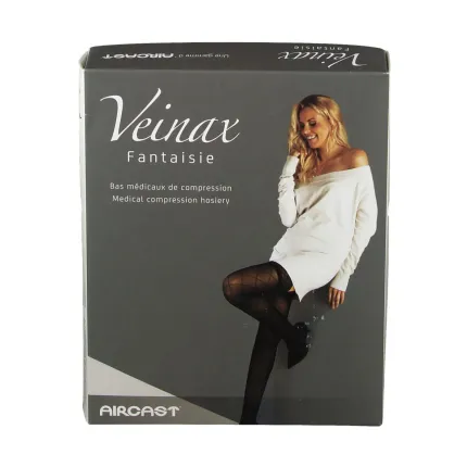 Гольфы компрессионные медицинские 2 класс стандартные Veinax Fantaisie, Размер: 3, Цвет компрессионного изделия: Черный, Длина: Стандартныe, изображение 2