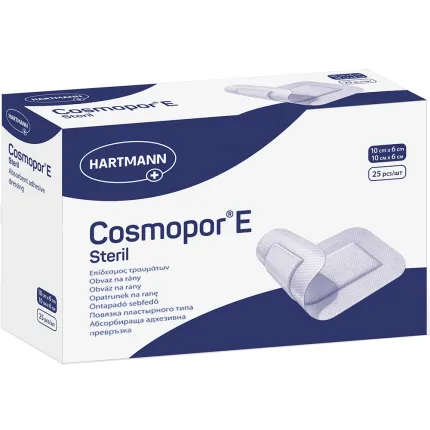 Cosmopor E sterile 10см x 6см 1шт Повязка пластырная стерильная 1 шт, Размер пластыря: 10см х 6 см