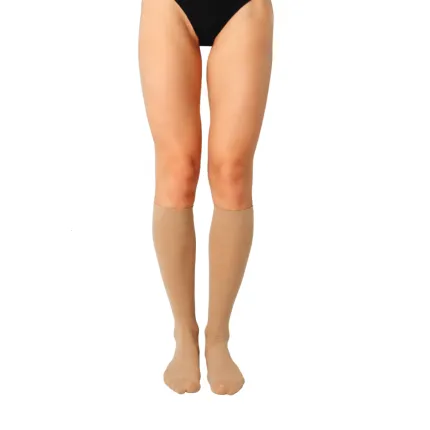 Гольфы компрессионные медицинские 2 класс длинные Veinax Microtrans, Цвет: Бежевый, Размер: 1, Длина: Длинные, Носок: Закрытый