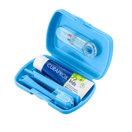 Дорожній набір Curaprox Kids Blue, Колір зубної щітки: Блакитний, зображення 3