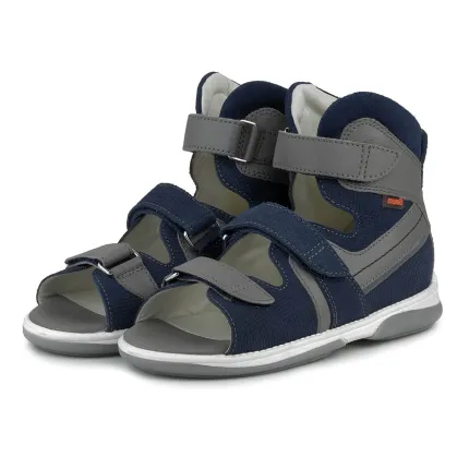 Memo Hermes 1DA Сіро Сині Дитячі ортопедичні босоніжки (р.30-38), Розмір дитячого взуття: 30, зображення 2