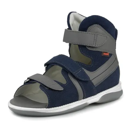 Memo Hermes 1DA Сіро Сині Дитячі ортопедичні босоніжки (р.30-38), Розмір дитячого взуття: 30, зображення 3