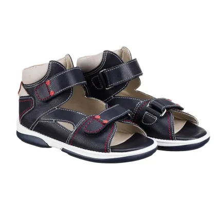 Memo Monaco 3DA Чорні Дитячі ортопедичні босоніжки, Розмір дитячого взуття: 22