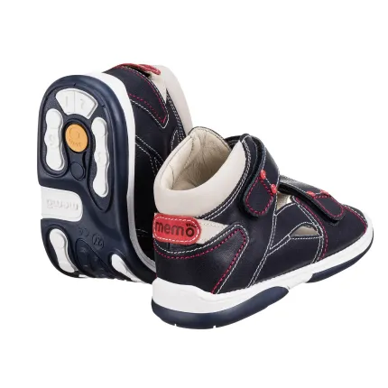 Memo Monaco 3DA Чорні Дитячі ортопедичні босоніжки, Розмір дитячого взуття: 22, зображення 2