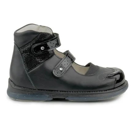 Memo Princessa 3LY Чорні Ортопедичні туфлі для дівчаток (р. 22-35), Розмір дитячого взуття: 22, зображення 5