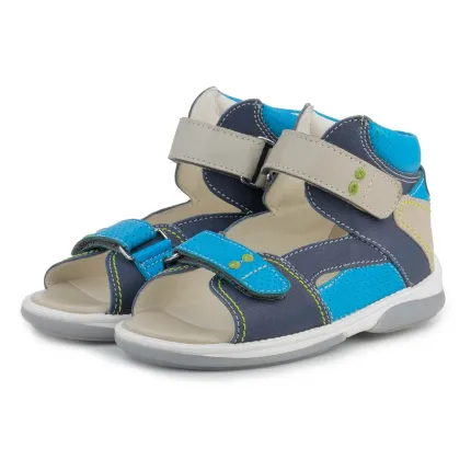 Memo Monaco 1DA Голубые Детские ортопедические босоножки (р.22-31), Размер детской обуви: 27, изображение 2