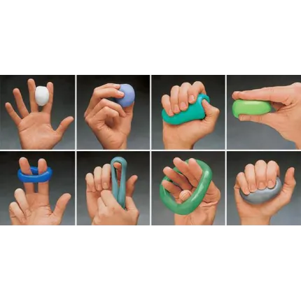 Qmed Therapy Putty Strong- Пластична маса для реабілітації долоні, Сильна, Колір: Синій, зображення 4