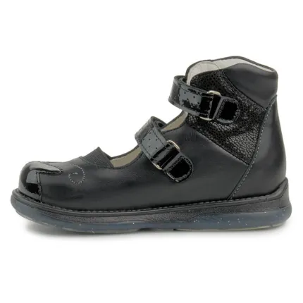 Memo Princessa 3LY Чорні Ортопедичні туфлі для дівчаток (р. 22-35), Розмір дитячого взуття: 28, зображення 4