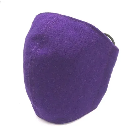 Захисна маска для обличчя багаторазова тришарова Mark I Фіолетова