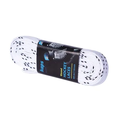 Шнурки для хокейних ковзанів вощені, білі Kaps Hockey Laces