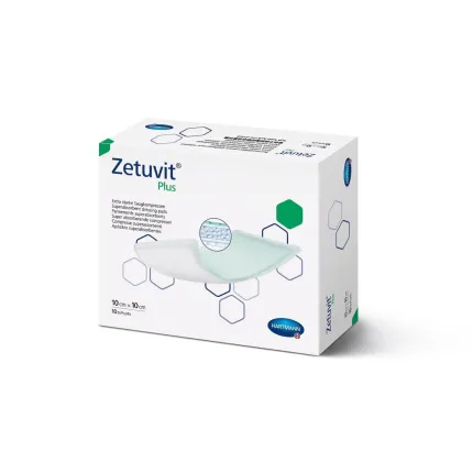 Сорбційна пов'язка Zetuvit Plus / Цетувит Плюс 10см х 10см 1шт, Розмір пов'язки: 10см х 10см