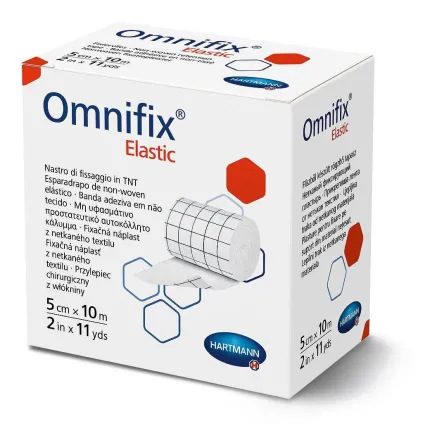 Omnifix Elastic 5см х 10м - фіксуючий пластир, Розмір пластиру: 5 см х 10 м, Тип: Пластир на нетканій основі