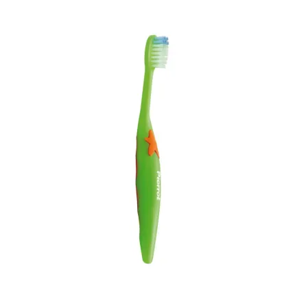 Дитяча зубна щітка "Іскра", Pierrot Chispa toothbrush, від 2 до 8 років, м'яка (soft), зелена, Ref.91, Колір зубної щітки: Зелений