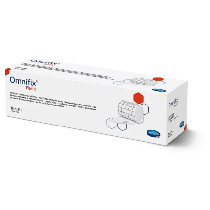Omnifix Elastic 30см х 10м - фиксирующий пластырь, Размер пластыря: 30см х 10м, Тип: Пластырь на нетканой основе