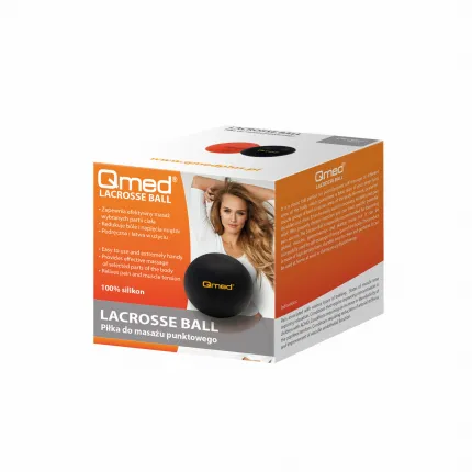 Масажний мяч Qmed Lacrosse Ball, чорний ? 6 см, зображення 2