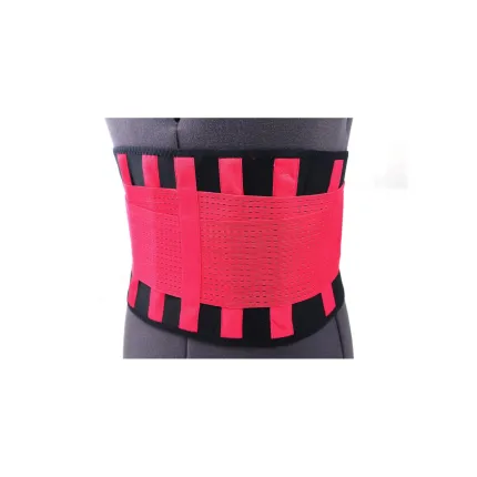 Пояс-корсет для поддержки спины ONHILLSPORT (черно-малиновый), изображение 2