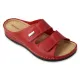 Шльопанці шкіряні жіночі для проблемних стоп DrOrto 158D283 червоні, Колір: Червоний, Розмір жіночого взуття: 40